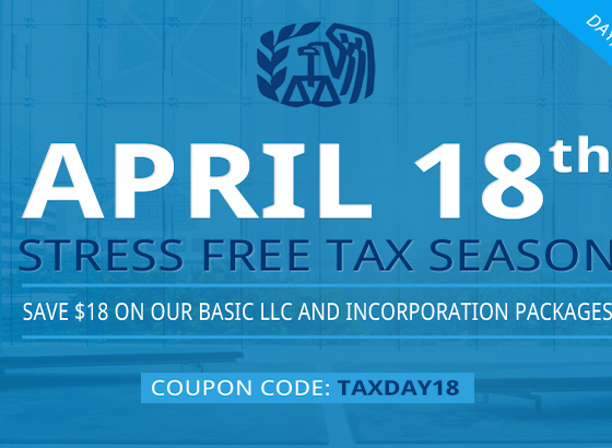 Have a Stress-Free Tax Day With MyCorp by Saving $18 on April 18th