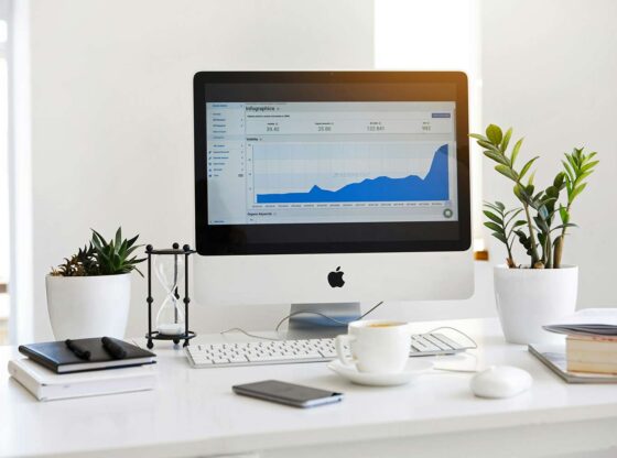 Digital Marketing Analytics Shown on Computer Screen