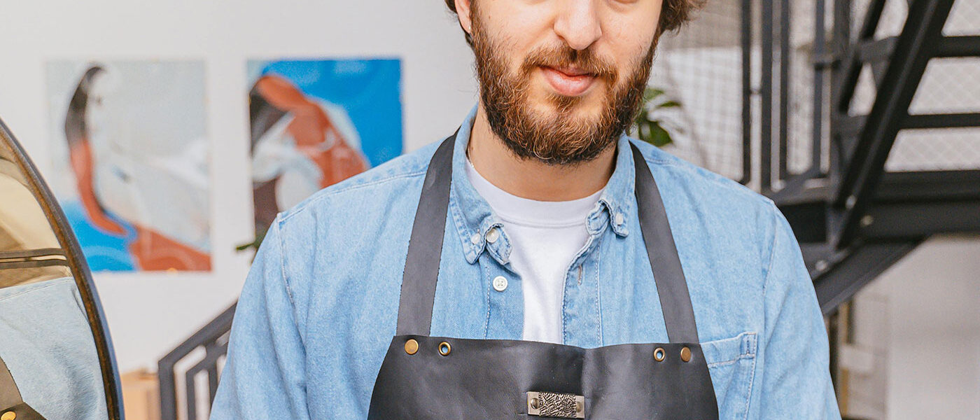 Close up of a man at work