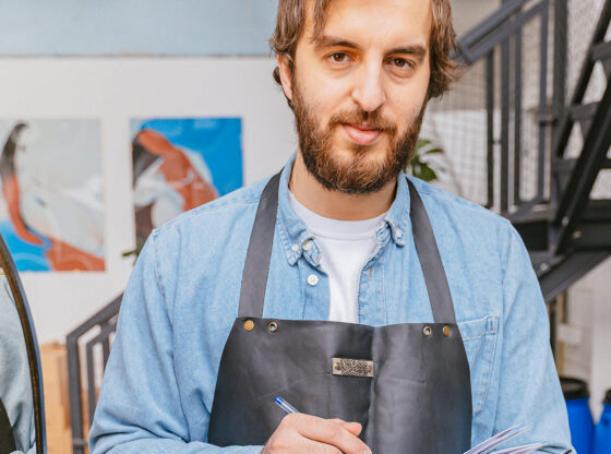 Close up of a man at work