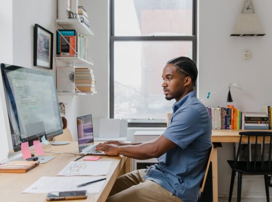 Man working from home