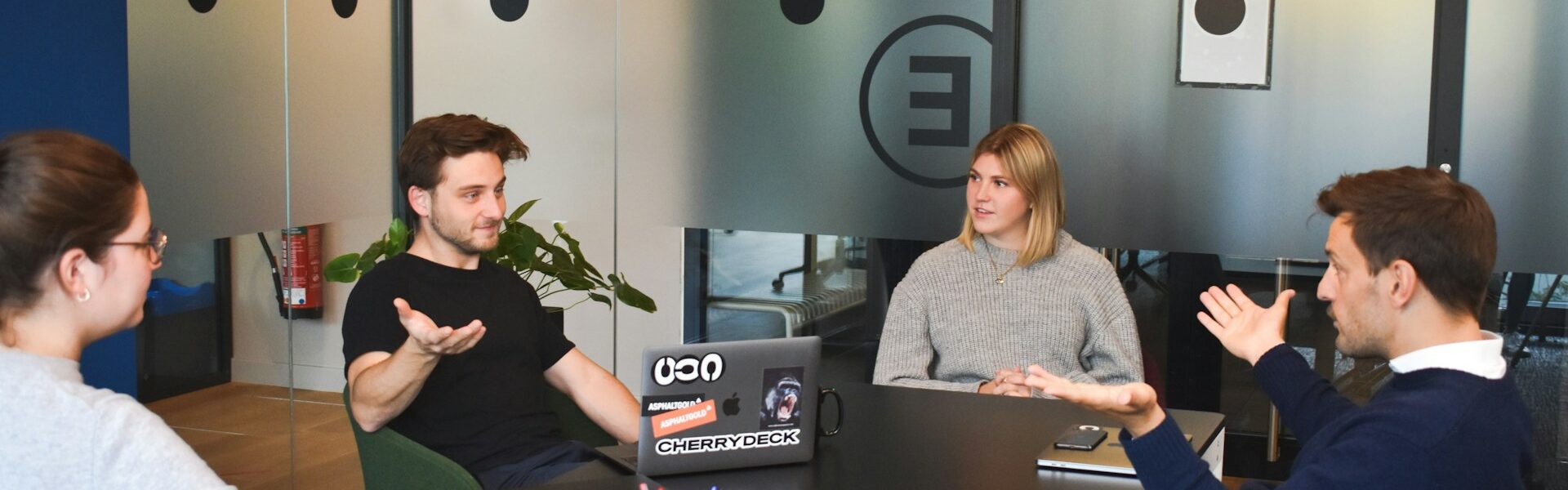 Team meets in the office